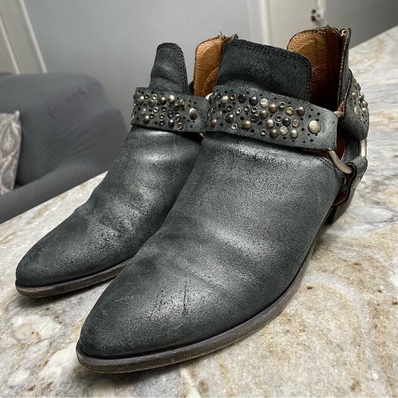FRYE Ray Deco Fashion Leather Booties / Ankle Boots Women’s 9.5 - Picture 1 of 12